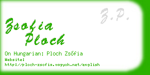 zsofia ploch business card